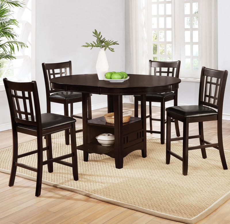 Lavon Wood Counter Height Dining Chair Black and Espresso (Set of 2) - 102889