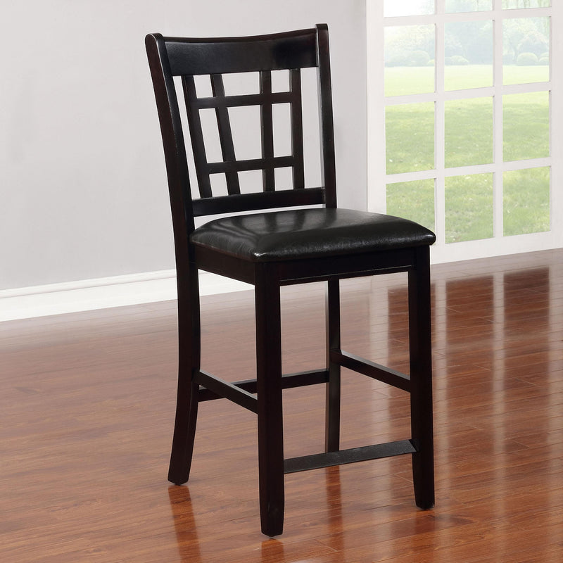 Lavon Wood Counter Height Dining Chair Black and Espresso (Set of 2) - 102889