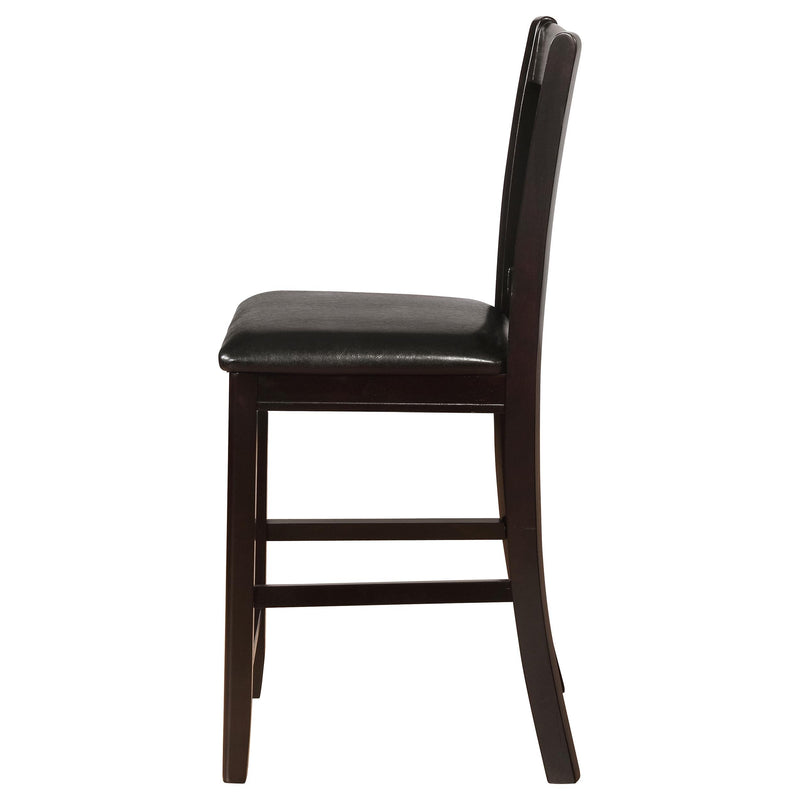 Lavon Wood Counter Height Dining Chair Black and Espresso (Set of 2) - 102889