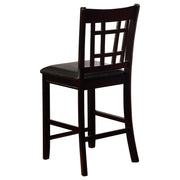Lavon Wood Counter Height Dining Chair Black and Espresso (Set of 2) - 102889