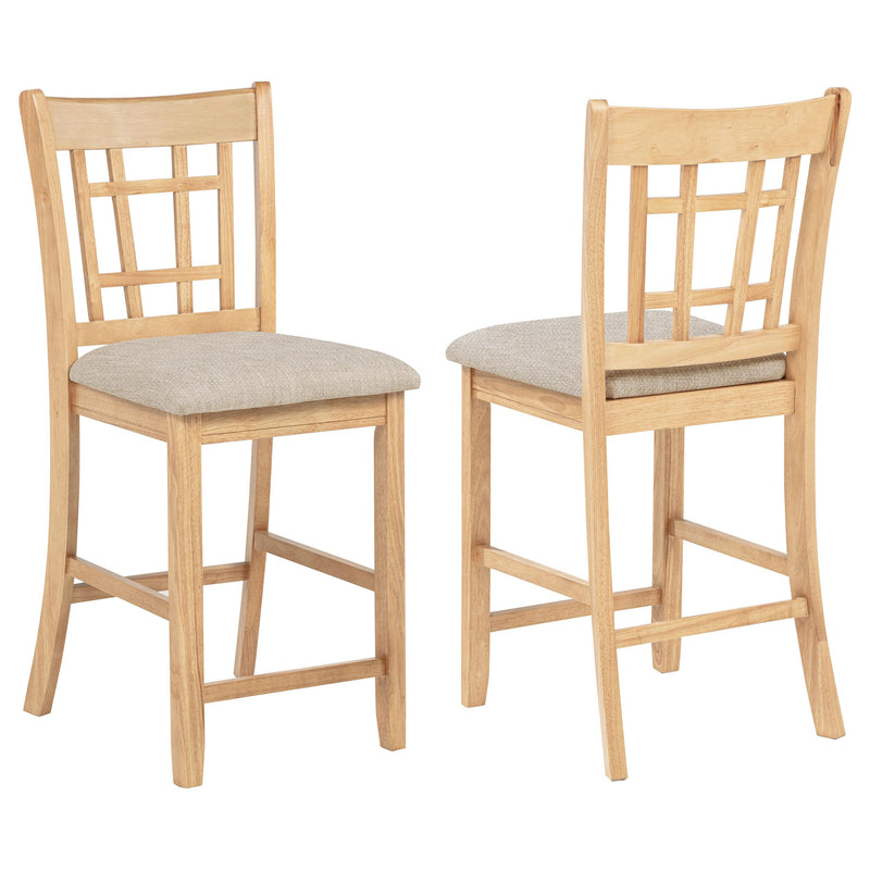 Lavon Wood Counter Height Dining Chair Linen and Light Oak (Set of 2) - 106629