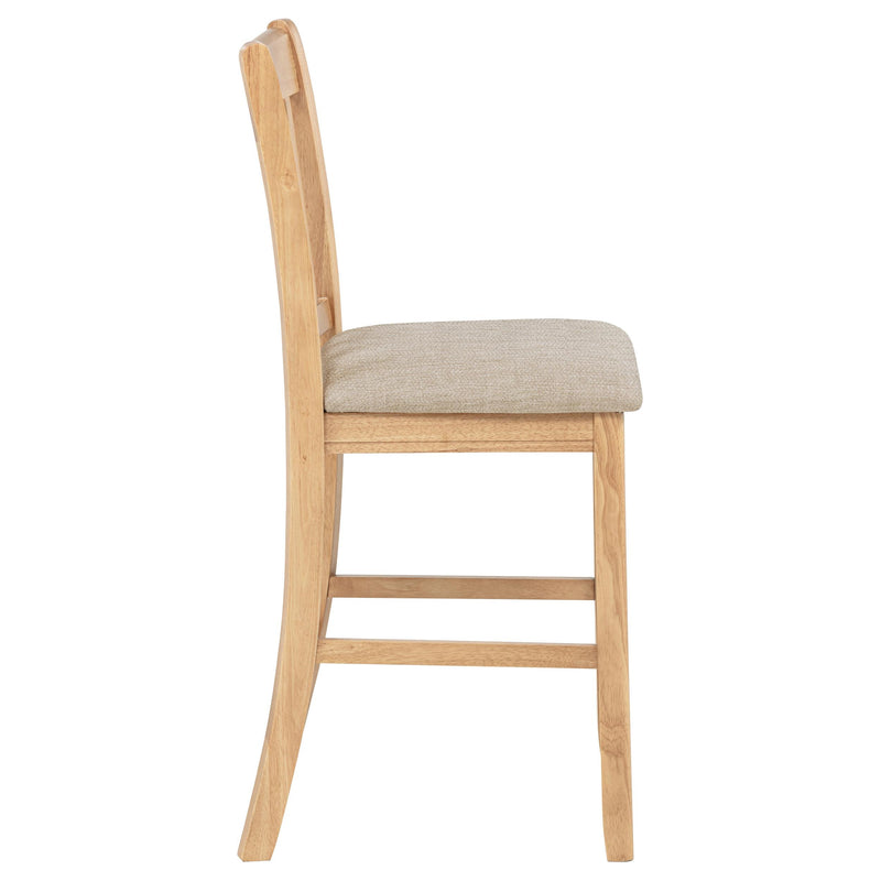 Lavon Wood Counter Height Dining Chair Linen and Light Oak (Set of 2) - 106629
