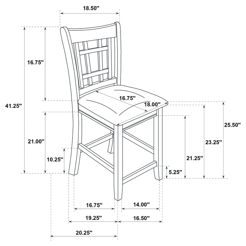 Lavon Wood Counter Height Dining Chair Linen and Light Oak (Set of 2) - 106629