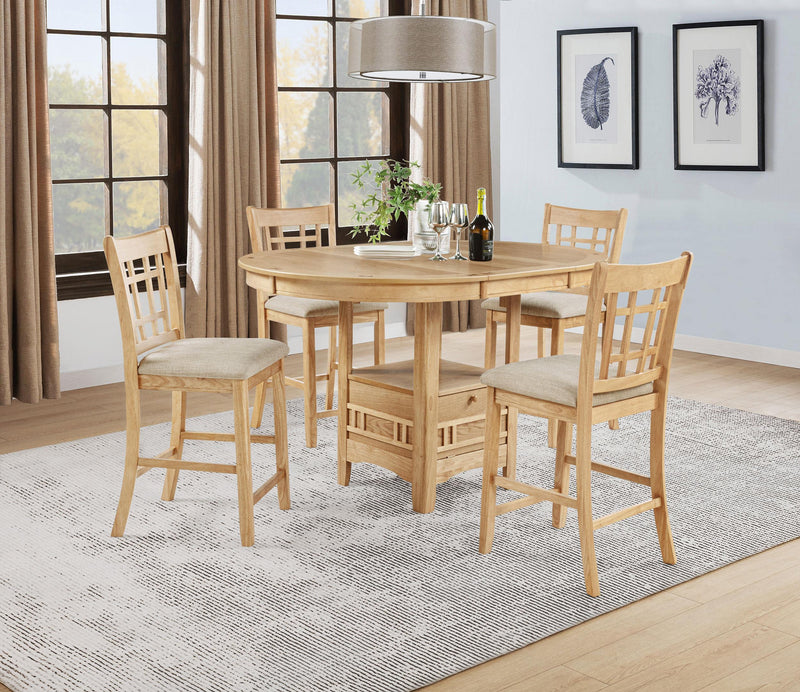 Lavon Wood Counter Height Dining Chair Linen and Light Oak (Set of 2) - 106629