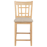 Lavon Wood Counter Height Dining Chair Linen and Light Oak (Set of 2) - 106629