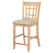 Lavon Wood Counter Height Dining Chair Linen and Light Oak (Set of 2) - 106629