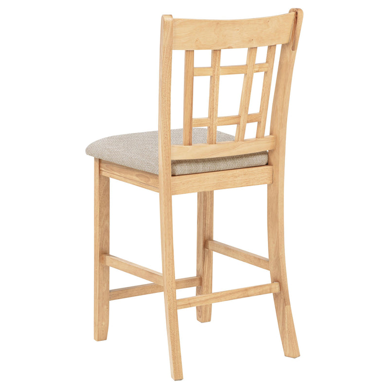 Lavon Wood Counter Height Dining Chair Linen and Light Oak (Set of 2) - 106629