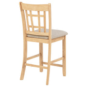 Lavon Wood Counter Height Dining Chair Linen and Light Oak (Set of 2) - 106629