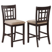 Lavon Wood Counter Height Dining Chair Tan and Espresso (Set of 2) - 105279