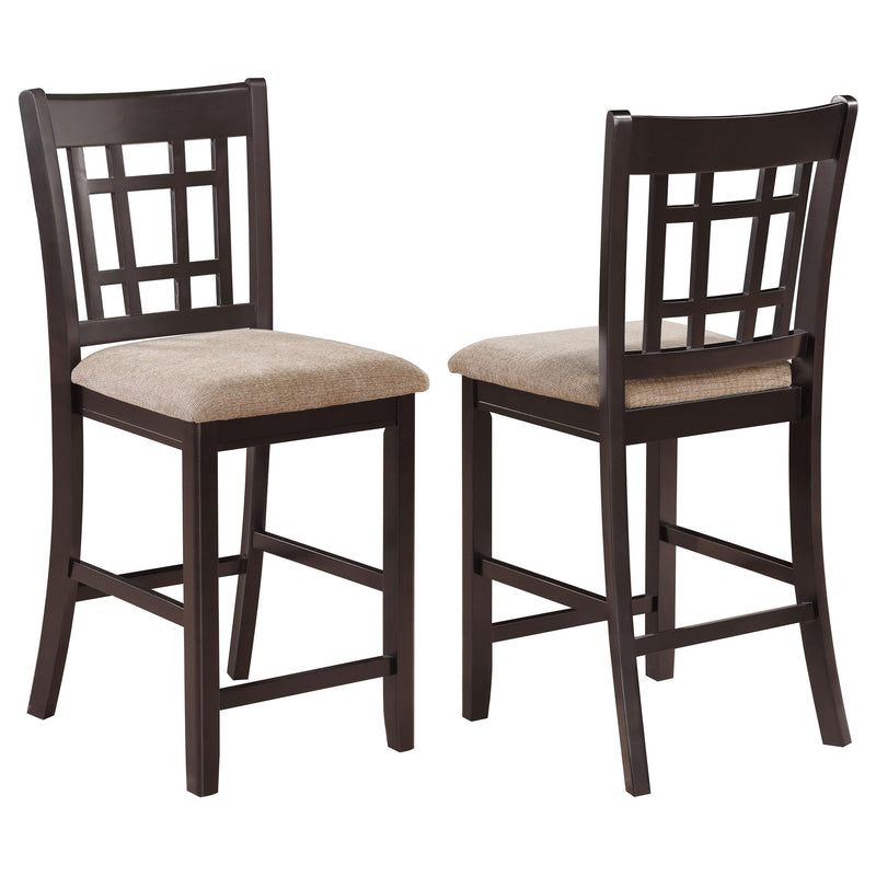 Lavon Wood Counter Height Dining Chair Tan and Espresso (Set of 2) - 105279