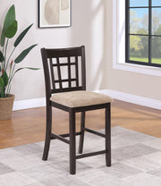 Lavon Wood Counter Height Dining Chair Tan and Espresso (Set of 2) - 105279
