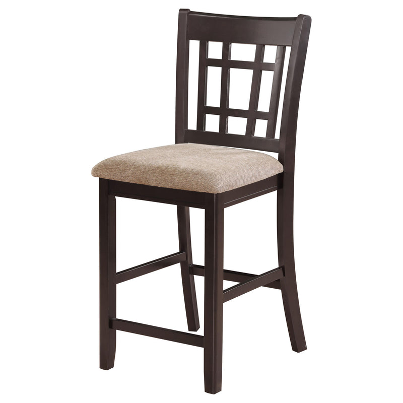Lavon Wood Counter Height Dining Chair Tan and Espresso (Set of 2) - 105279