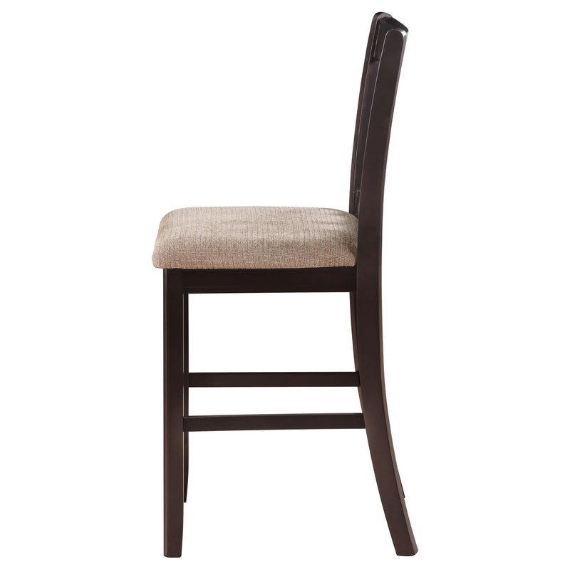 Lavon Wood Counter Height Dining Chair Tan and Espresso (Set of 2) - 105279