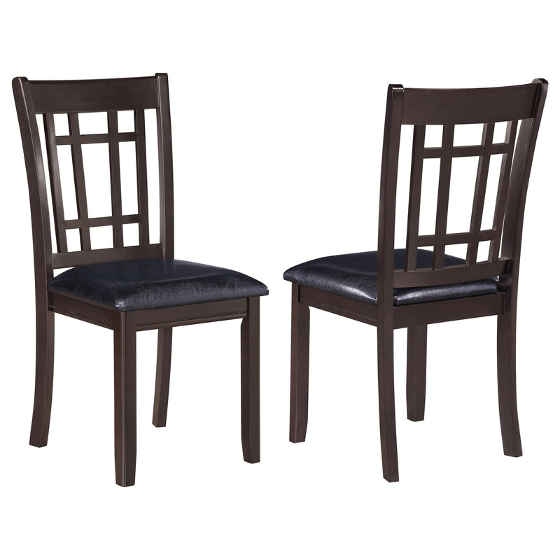 Lavon Wood Dining Side Chair Black and Espresso (Set of 2) - 102672