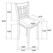 Lavon Wood Dining Side Chair Black and Espresso (Set of 2) - 102672