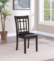 Lavon Wood Dining Side Chair Black and Espresso (Set of 2) - 102672