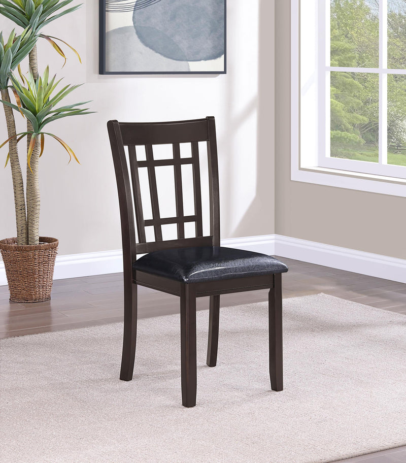 Lavon Wood Dining Side Chair Black and Espresso (Set of 2) - 102672