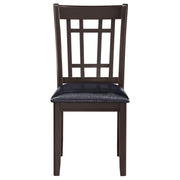 Lavon Wood Dining Side Chair Black and Espresso (Set of 2) - 102672