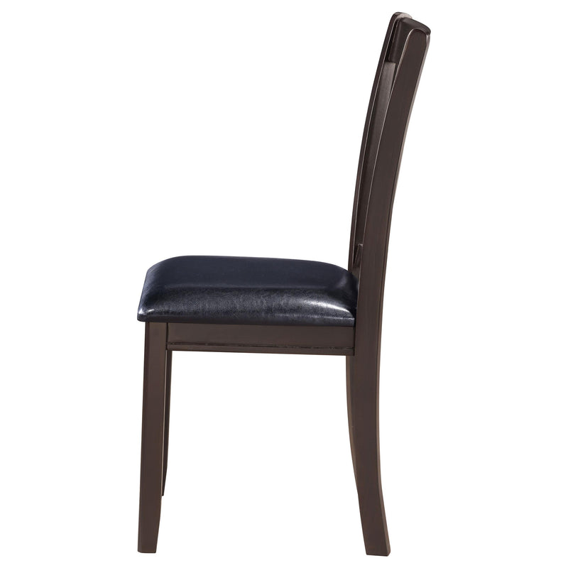 Lavon Wood Dining Side Chair Black and Espresso (Set of 2) - 102672