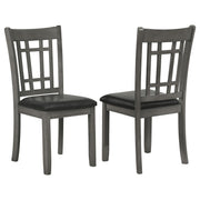 Lavon Wood Dining Side Chair Black and  Medium Grey (Set of 2) - 108212