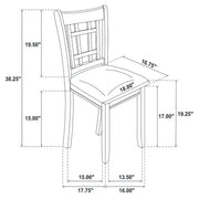 Lavon Wood Dining Side Chair Black and  Medium Grey (Set of 2) - 108212