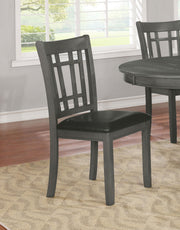 Lavon Wood Dining Side Chair Black and  Medium Grey (Set of 2) - 108212