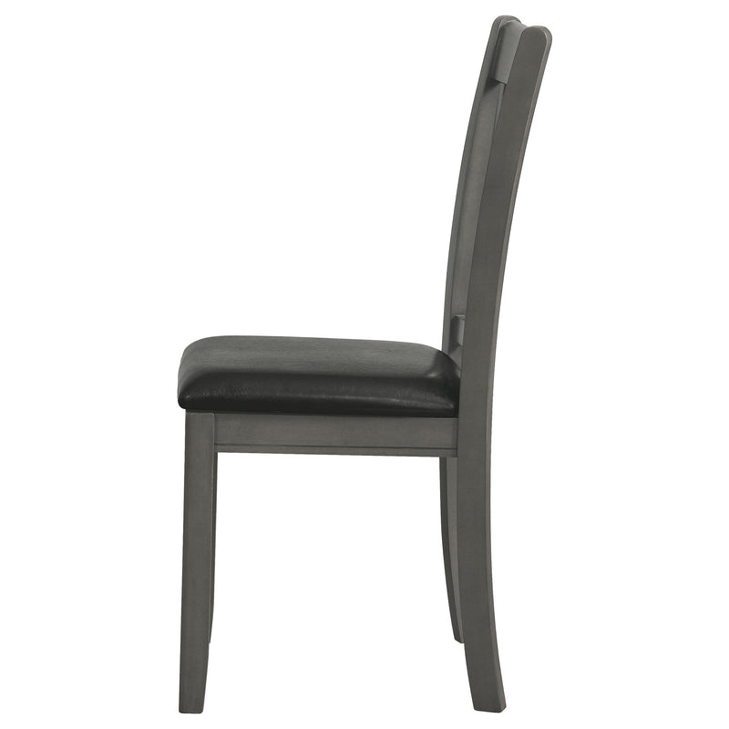 Lavon Wood Dining Side Chair Black and  Medium Grey (Set of 2) - 108212