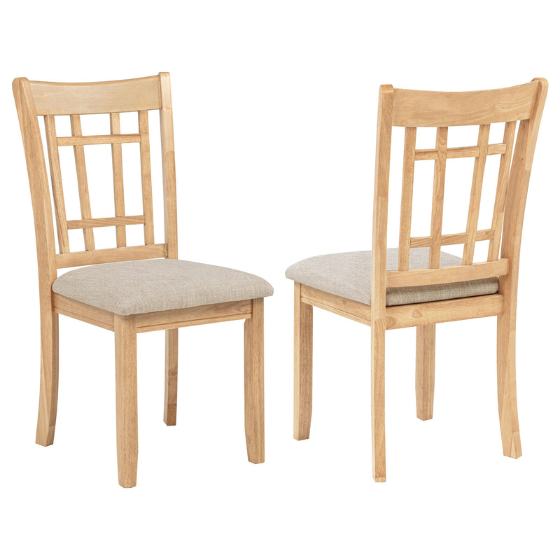 Lavon Wood Dining Side Chair Linen and Light Oak (Set of 2) - 106622