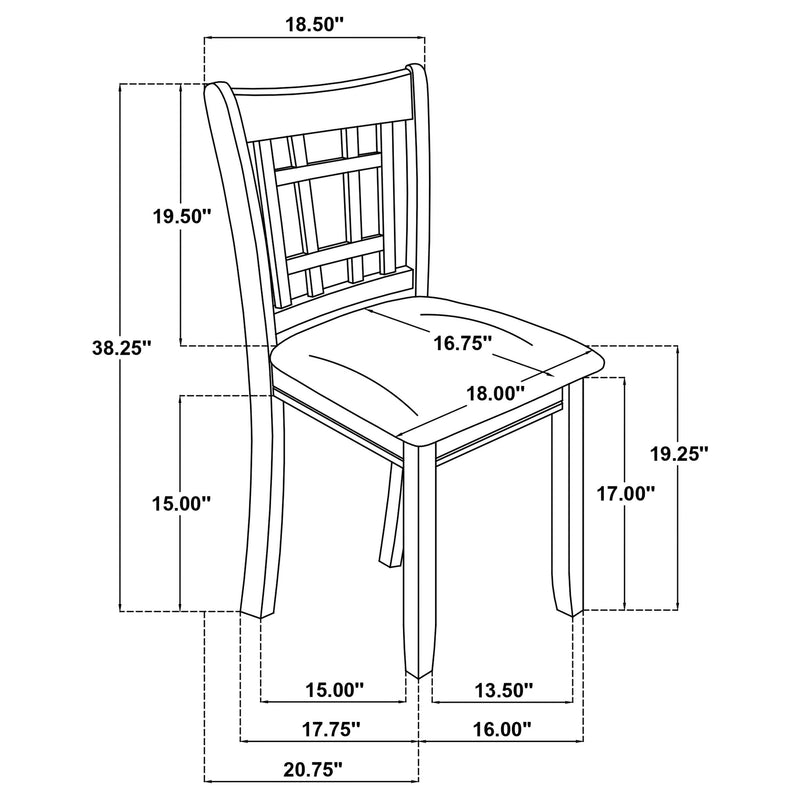 Lavon Wood Dining Side Chair Linen and Light Oak (Set of 2) - 106622