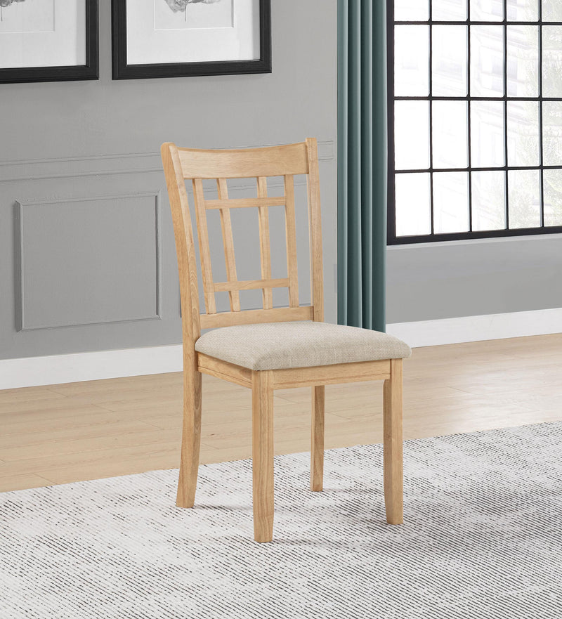 Lavon Wood Dining Side Chair Linen and Light Oak (Set of 2) - 106622