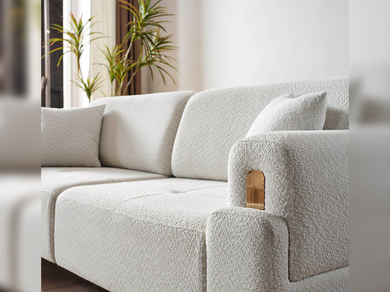 Law 4-pieces (2 Sofa & 2 Chair) Livingroom in White - 200-ELIF-LAW-A510-3311