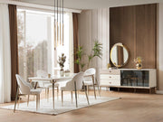 Law Diningroom (Consol With Mirror & Dining Table & 6 Dining Chair) - 200-ELIF-LAW-A512-DT-6-SET