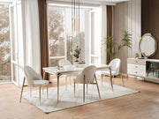 Law Diningroom (Consol With Mirror & Dining Table & 6 Dining Chair) - 200-ELIF-LAW-A512-DT-6-SET