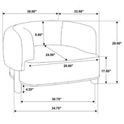 Lawler Upholstered Barrel Back Accent Chair Brown and Black - 903170