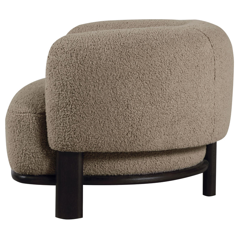 Lawler Upholstered Barrel Back Accent Chair Brown and Black - 903170
