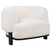 Lawler Upholstered Barrel Back Accent Chair Ivory and Black - 901372