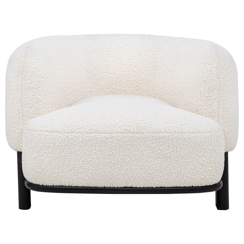 Lawler Upholstered Barrel Back Accent Chair Ivory and Black - 901372