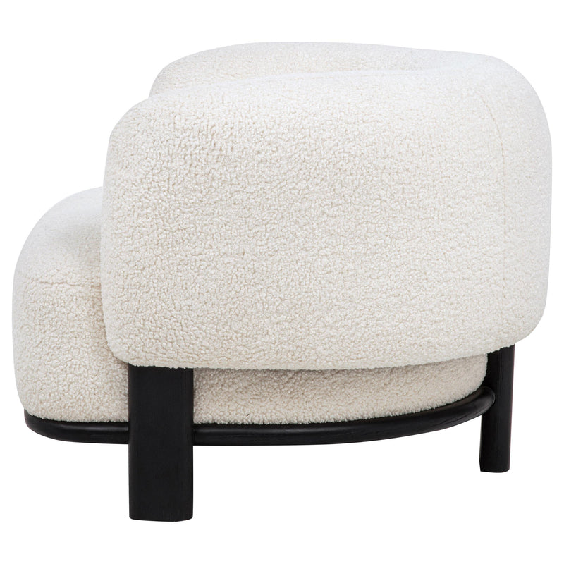 Lawler Upholstered Barrel Back Accent Chair Ivory and Black - 901372