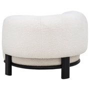 Lawler Upholstered Barrel Back Accent Chair Ivory and Black - 901372