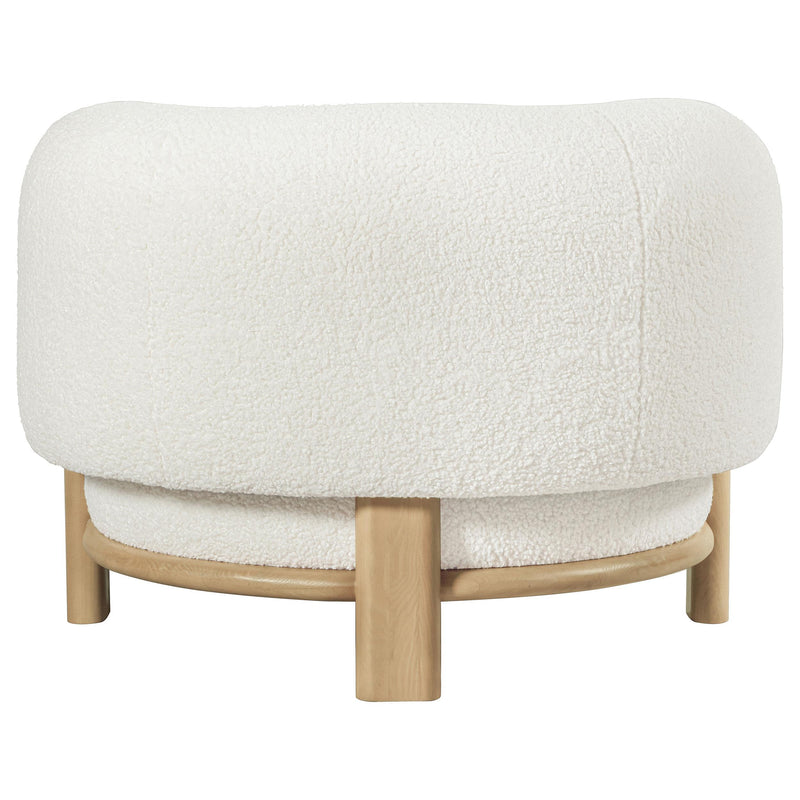 Lawler Upholstered Barrel Back Accent Chair Ivory and Natural - 903169