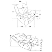 Lawrence 3-piece Upholstered Reclining Sofa Set Charcoal - 603504-S3