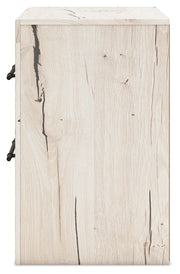 Lawroy Full Panel Bed with 2 Nightstands in Light Natural from Ashley - Luna Furniture