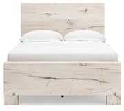 Lawroy Full Panel Bed with 2 Nightstands in Light Natural from Ashley - Luna Furniture