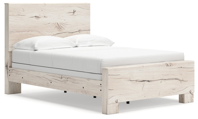 Lawroy Full Panel Bed with Dresser in Light Natural from Ashley - Luna Furniture