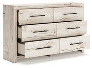 Lawroy Full Panel Bed with Dresser in Light Natural from Ashley - Luna Furniture