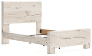 Lawroy Full Panel Bed with Mirrored Dresser in Light Natural - PKG020221
