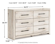 Lawroy Full Panel Headboard and Dresser in Light Natural - PKG020536