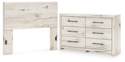 Lawroy Full Panel Headboard and Dresser in Light Natural - PKG020536