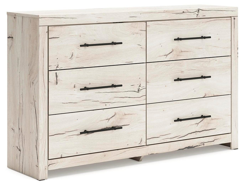 Lawroy Full Panel Headboard and Dresser in Light Natural - PKG020536