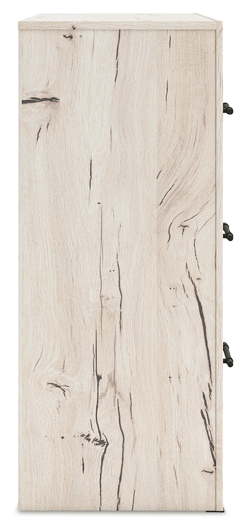 Lawroy Full Panel Headboard with Dresser and 2 Nightstands in Light Natural from Ashley - Luna Furniture